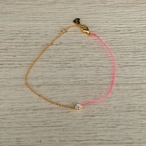 gorjana dainty pink and gold bracelet